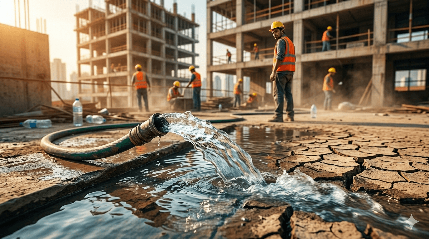 Capa editorial do artigo: Como evitar desperdício de água na construção civil